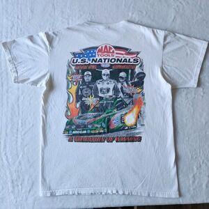 Vintage‎ John Force NHRA Shirt Drag Racing Mens Large US Nationals Champion Car
